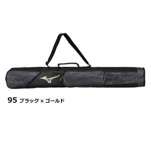 42 limited goods Mizuno 3 pcs insertion . bat case black × Gold 1FJTB41295 glow bar Elite new goods 