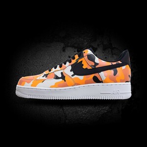 6K25【特価/Used/極美品/入手困難】NIKE AIR FORCE 1 07 LV8 TEAM ORANGE/BLACK/Jordan sb atmos AIRMAX dunk acg supreme 1 2 4 95 97 90 