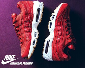 N2【特価/Used/完売モデル】NIKE AIR MAX 95 PREMIUM GYM RED/TEAM RED/WHITE/Jordan sb force atmos AIRMAX dunk acg supreme 2 4 97 90 