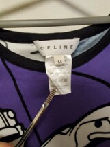 【美品】CELINE　ノースリーブ　トップス　M アメコミ　紫系_画像3