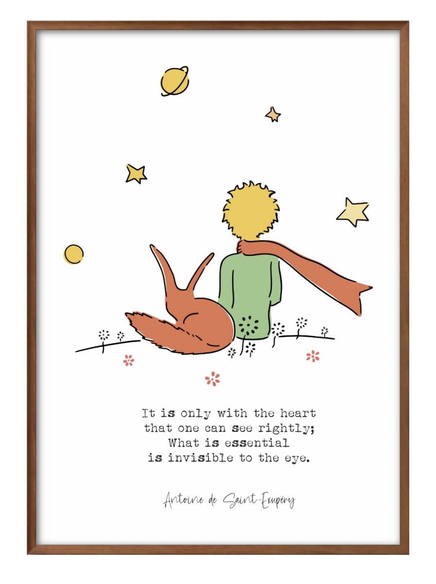 9021■Free shipping!! Art poster painting A3 size Saint-Exupéry's The Little Prince illustration design Nordic matte paper, Housing, interior, others