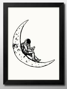 Art hand Auction 12027′Livraison gratuite !! Affiche d’art peinture format A3 Astronaute d’art monochrome Illustration de la NASA Papier mat nordique, Logement, intérieur, autres