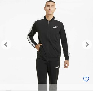 新品 PUMA トラックジャケット トラックパンツ セットアップ XXL 黒×白 プーマ ジャージ 上下セット トレーニング メンズ 大きいサイズ