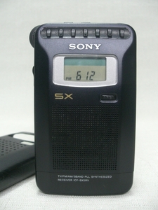 SONY ICF-SX5RV AM/FMポケットラジオ　日本製　中古動作品