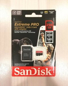 最新版 マイクロSDカード256GB extremeサンディスク エクストリーム プロ