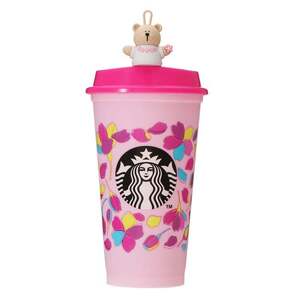 ★☆スターバックスSAKURA2024カラーチェンジング リユーザブルカップ 専用ドリンクホールキャップ ベアリスタSTARBUCKSスタバ送料220円可