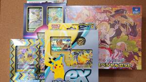 引退品【ポケカ】【新品未開封】Pokmon ソード＆シールド シンジュ団スペシャルセット ピカチュウex ゼラオラ デッキ 草のリーフィアVSTAR