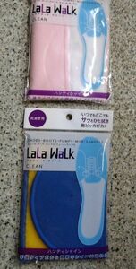 【未使用新品】LaLa Walk 靴クリーナー　手袋タイプ　2個セット　ブルー、ピンク