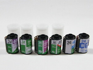 ◎ FUJICOLOR 400 SUPER 24EX / SUPER HG 400 36EX / 100 SUPER G 36枚 / 業務用 24枚 / 400 TREBI 36EX / 6本セット ジャンク