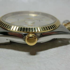 【№1041-O6004】中古品：  CYMA シーマ  ラウンド コンビ クォーツ メンズ腕時計  比較的きれいな商品の画像4