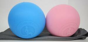 ヨガボール マッサージボール Massage Roller ピンク・ブルー 2個セット トリガーポイント 筋膜リリース トレーニング