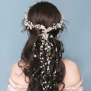  including carriage! price decline / unused / anonymity delivery / hair accessory hair ornament pearl Kirakira head dress formal Katyusha F size pearl gold 