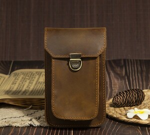  original leather 2WAYmetisn* bag chock * bag leather belt pouch smartphone case case Mini pouch 