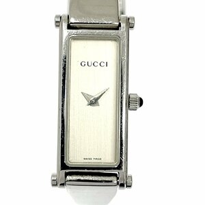 【1円スタート】GUCCI グッチ 1500L SS シルバー文字盤 クオーツ レディース腕時計 241596