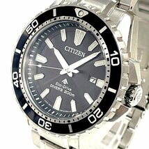 【1円スタート】CITIZEN シチズン E168-S111501 プロマスター エコドライブ SS ブラック文字盤 ソーラー メンズ腕時計 246904_画像2