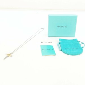 【1円スタート】【箱付き】TIFFANY&Co. ティファニー シルバー シグネチャー クロス 7.8g 925/750刻印 ネックレス 240630