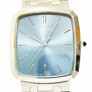 【1円スタート】SEIKO セイコー 5931-5120 クレドール SS ブルー文字盤 クオーツ ボーイズ腕時計 ジャンク 244345