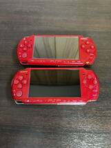 ジャンクPSP 本体 ソニー プレイステーション ポータブル SONY レッド PSP-2000 PSP-3000 各1台_画像1