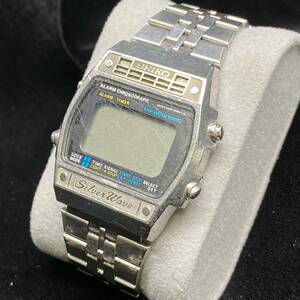 1円～ 6T50390124 SEIKO セイコー Silverwave シルバーウェーブ デジタル A259-5090 QZ クォーツ SS メンズ 腕時計 動作未確認 現状品