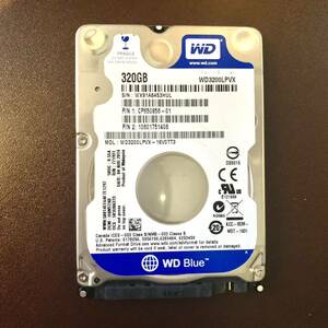 2.5インチHDD 320GB WD Blue WD3200LPVX-16VOTT3使用回数892