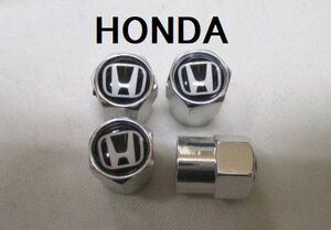 【新品・即決】 ホンダ HONDA シルバー エアバルブ キャップ ４個セット ホイールタイヤ 