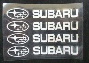 【新品・即決】スバル SUBARU シルバー ドアハンドル ワイパー ステッカー 9.8cm ４枚 エンブレム