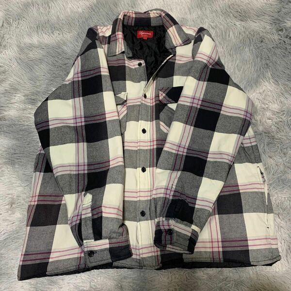 supreme Quilted Flannel Shirt Lサイズ