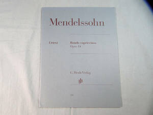 o) ピアノ譜 ヘンレ原典　メンデルスゾーン　ロンドカプリチョーザ[1]3157