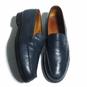 K1505R43 #J.M. WESTON JM J M талия n# 180signi коричневый - Loafer обувь темно-синий 8E/29cm платье обувь темно-синий 