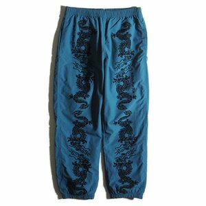 C1785f34　■Supreme シュプリーム■　21SS Dragon Track Pant Teal ナイロン ドラゴン トラックパンツ ブルー S / イージー シーズンレス