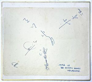 1959年メルボルンオリンピック メダリストサイン色紙