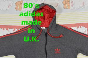 アディダス 80s パーカ 英国製 13856c adidas ビンテージ 90