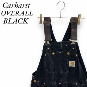 1スタ　カーハート　アメリカ古着　中綿　キルティング　ダック地　オーバーオール　ブラック　Carhartt E1-1 メンズ