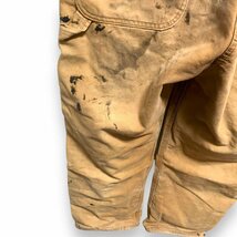 １スタ カーハート 46S 70s アメリカ古着 USA製 中綿 ダック ツナギ オールインワン ベージュ ワーク　作業着　Carhartt F2-10 メンズ_画像6