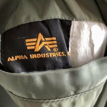 １スタ ALPHA INDUSTRNES アメリカ古着　MA-1 中綿 フライトジャケット グリーン D9 メンズ_画像9