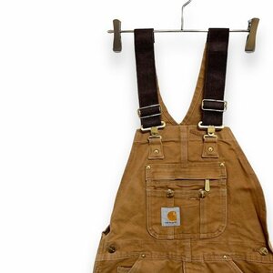 １スタ　カーハート w30 アメリカ古着 中綿 キルティング ダック地 オーバーオール ブラウン Carhartt 作業着　ワーク 35 メンズ