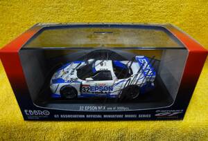 ★サイン入り★【中古】EBBRO JGTC 2004 32 EPSON NSX one of 3000pcs WHITE/BLUE 1/43 SCALE ★ 送料520円