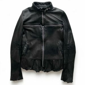 14th addiction leather jacket cross zip アーカイブ archiveレザージャケット クロスジップ black ifsixwasnine kmrii l.g.b rare