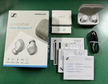 【送料無料／即決あり】ゼンハイザー Sennheiser ワイヤレスイヤホン bluetooth MOMENTUM True Wireless 3 ホワイト 白 超高音質【超美品】_画像1