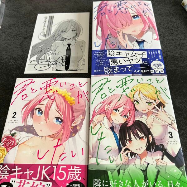 君と悪いことがしたい　1-3巻　初版　特典　アニメイト