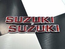 GS400 GS400E GT380 貴重 凹み型 タンクエンブレム 2枚セット SUZUKI 検 GS425 GSX250E GSX400E GT380 GT750 ザリ ゴキ マーシャル シビエ_画像1