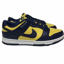 【美品】NIKE DUNK LOW RETRO ナイキ ダンク ロー レトロ ミシガン メンズ スニーカー 26㎝ 黄色 紺 ローカット シューズ DD1391 700 正規_画像3