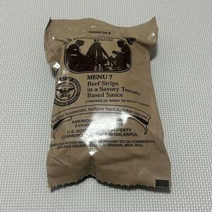 OKINAWA米軍実物 MRE MEAL READY TO EAT AMERIQUAL レーション コレクション 非常食 MENU 7 2023/1 検品 [NO.#04]