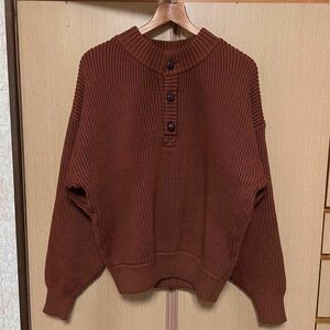 AMBERGLEAM アンバーグリーム Warm Henry Sweater ウォームヘンリーセーター ニット Brick レンガ