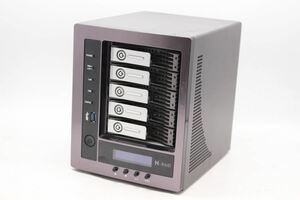 良品 N-RAID(エヌ・レイド) NR5800M-5TS/3E/ 外付けハードディスク/ 5TB(1TB×5 RAID5モード)/ Intel J1900 /メモリ-4GB/中古 管:2039h