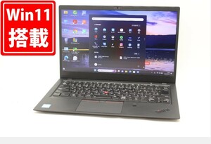 中古良品 フルHD 14型 Lenovo ThinkPad X1 Carbon Windows11 八世代 i5-8250U 8GB NVMe 256GB-SSD カメラ 無線 Office付 管:1408m