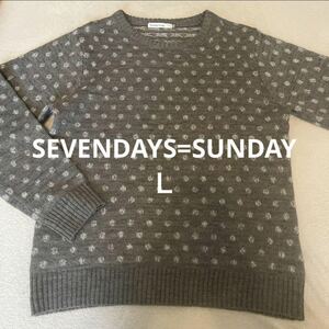 【使用回数少なめ】メンズ セーター SEVENDAYS=SUNDAY Ｌ