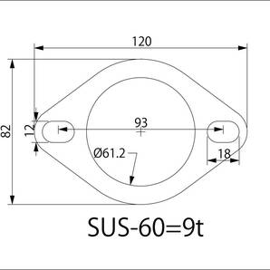 60.5Φ用 マフラーフランジ 9t ステンレスマフラー 汎用フランジ フランジ 自作マフラー 溶接フランジ ステンフランジ 73garage 73gtfjkの画像3