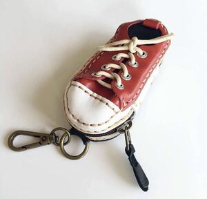 * free shipping * new goods original leather key case hand made leather key case bag charm key inserting smart key case shoes type red 