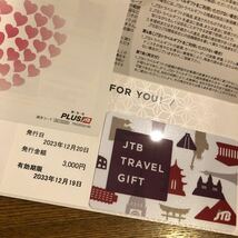 【JTBトラベルギフト】3000円　未使用　カード型旅行券　_画像1